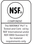 Πληρεί τα διεθνή πρότυπα NSF/ANSI Standard 42 